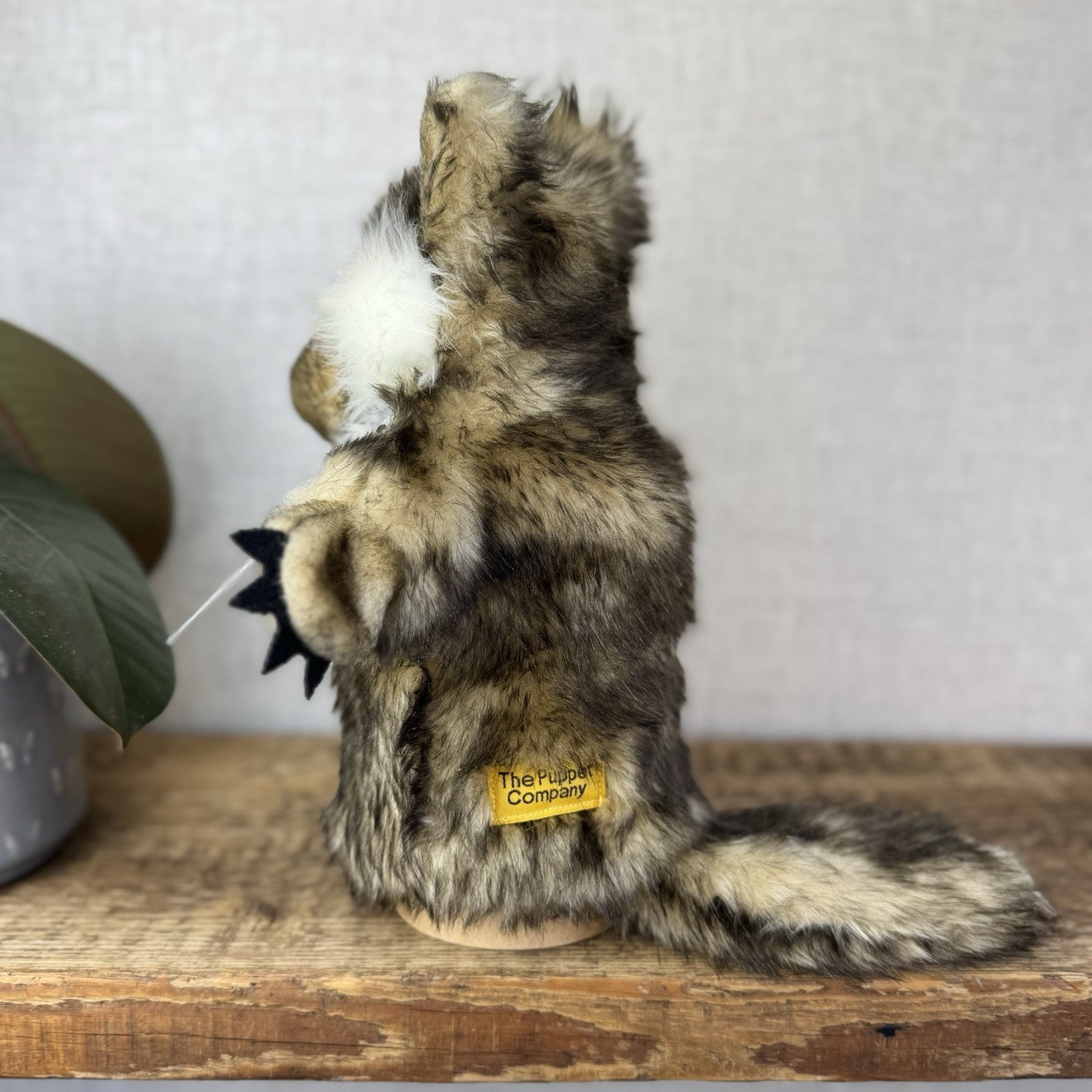 The Puppet Company - Grey Fluffy Wolf Puppet - Fairytail Puppet Soft Play 12"