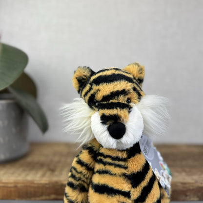 Jellycat Medium Bashful Tiger - Orange/white Tiger Old Style Jellycat Beanie 12”