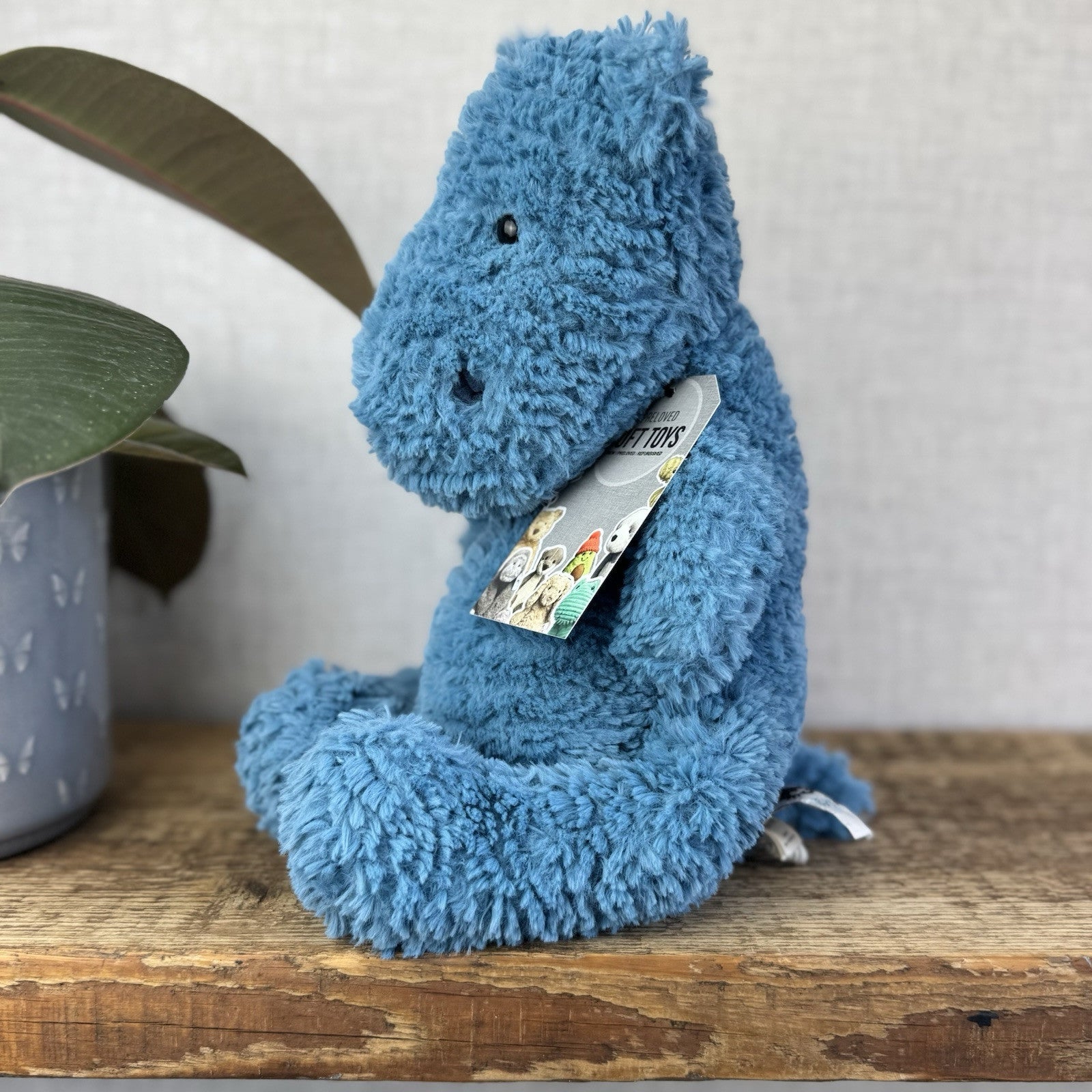 Jellycat Quangle Wangle Hippo - Blue Textured Sitting Hippopotamus Beanie 12"