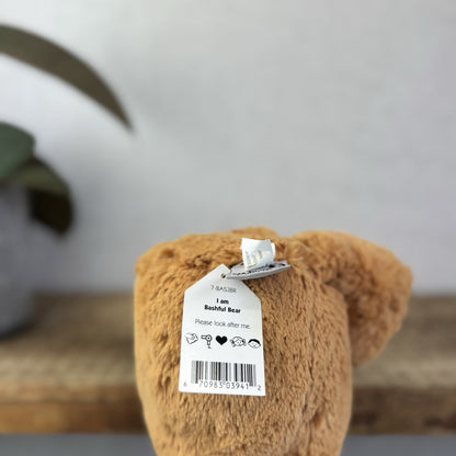 Jellycat Bashful Bear - Medium Brown Bashful Bear - Retired Bear With Tags 12”