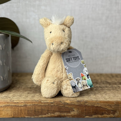 Jellycat Small Bashful Pony - Small Honey Light Brown Pony Horse Soft Toy 8