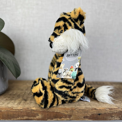 Jellycat Medium Bashful Tiger - Orange/white Tiger Old Style Jellycat Beanie 12”
