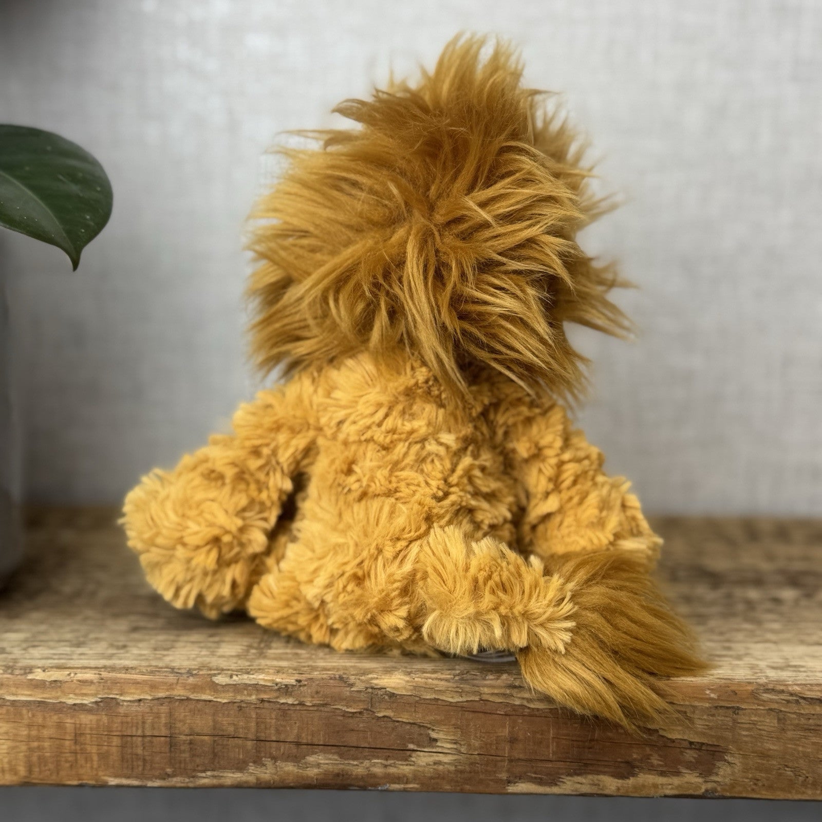 Jellycat Small Mumble Lion - Iggle Squiggle Orange Texture Jellycat Lion 9”