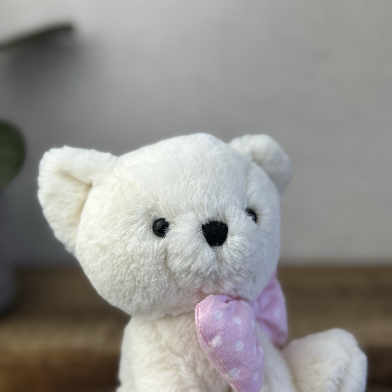 Jellycat Big Bow Cream Kitten - Small White Cat With Pink Bow Retired Small 6”