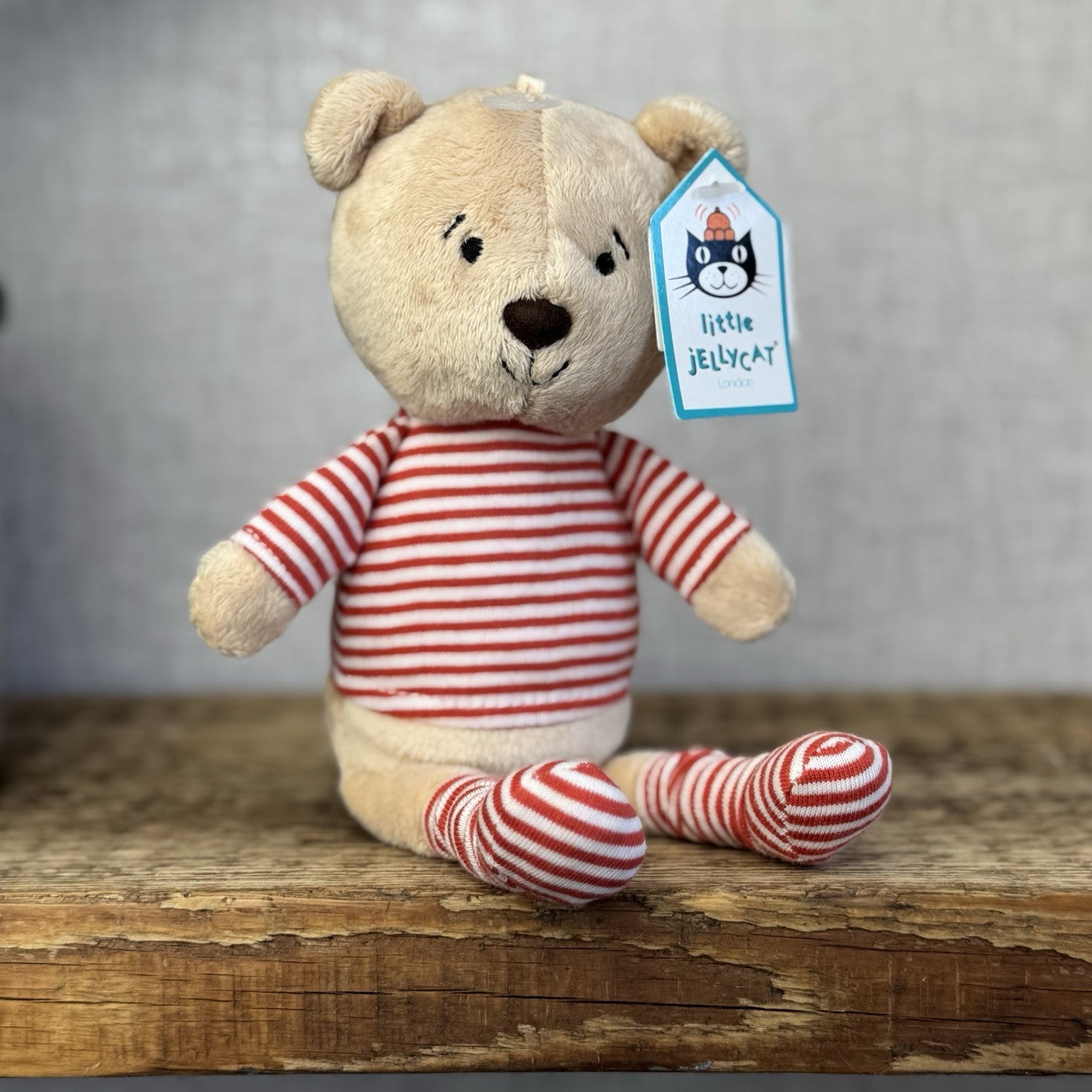 Jellycat Bibble Bear - New With Tags - Bear With Red Top & Booties 9"