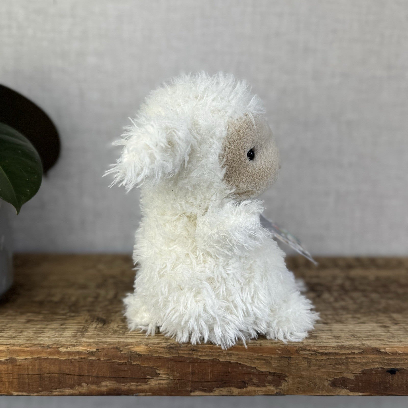 Jellycat Little Lamb - Small White/Cream Lamb Fuzzy Curly Fur Small Lamb 8"