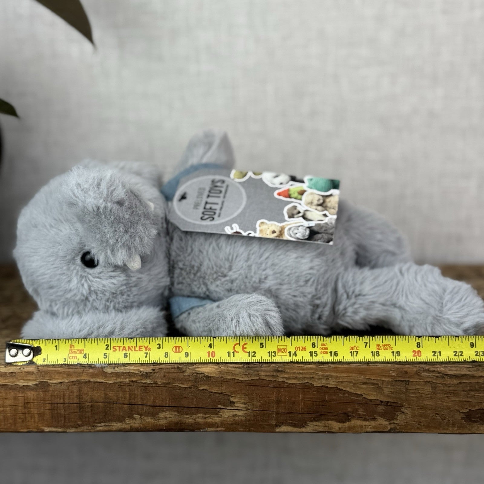 Jellycat Backpack Elephant - Fluffy Grey/Blue Elephant With Rucksack Retired 9”