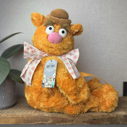 Disney Store The Muppets Show - Fozzie Bear Backpack Plush Bag Collectible