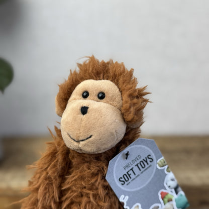 Jellycat BonBon Monkey - Brown Small Fluffy Monkey Soft Toy - Fluffy Monkey 10”
