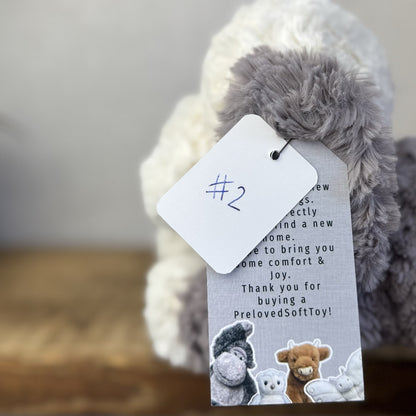 Jellycat Tumblie Sheepdog Grey & White Puppy Dog Soft Toy Plush 14” (2)