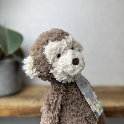 Jellycat Smuffle Monkey - Retired Textured Long Limbed Monkey Light Brown 14"