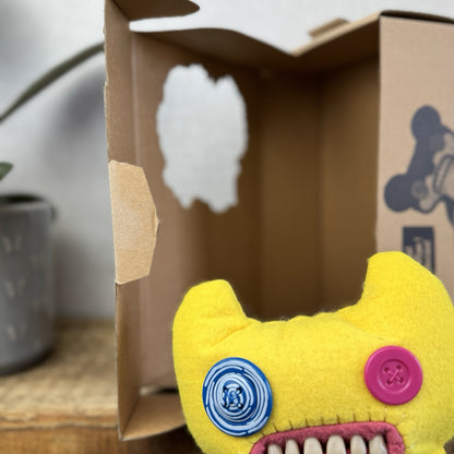Fuggler Funny Ugly Monster - Indecisive Monster Yellow - New With Original Box