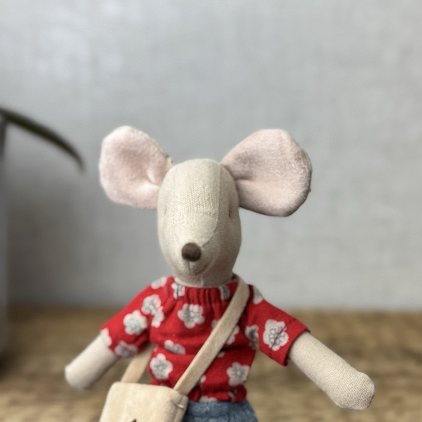 Maileg Mum Mouse - Maileg Mum Mouse With Cheese Bag Denim Skirt 