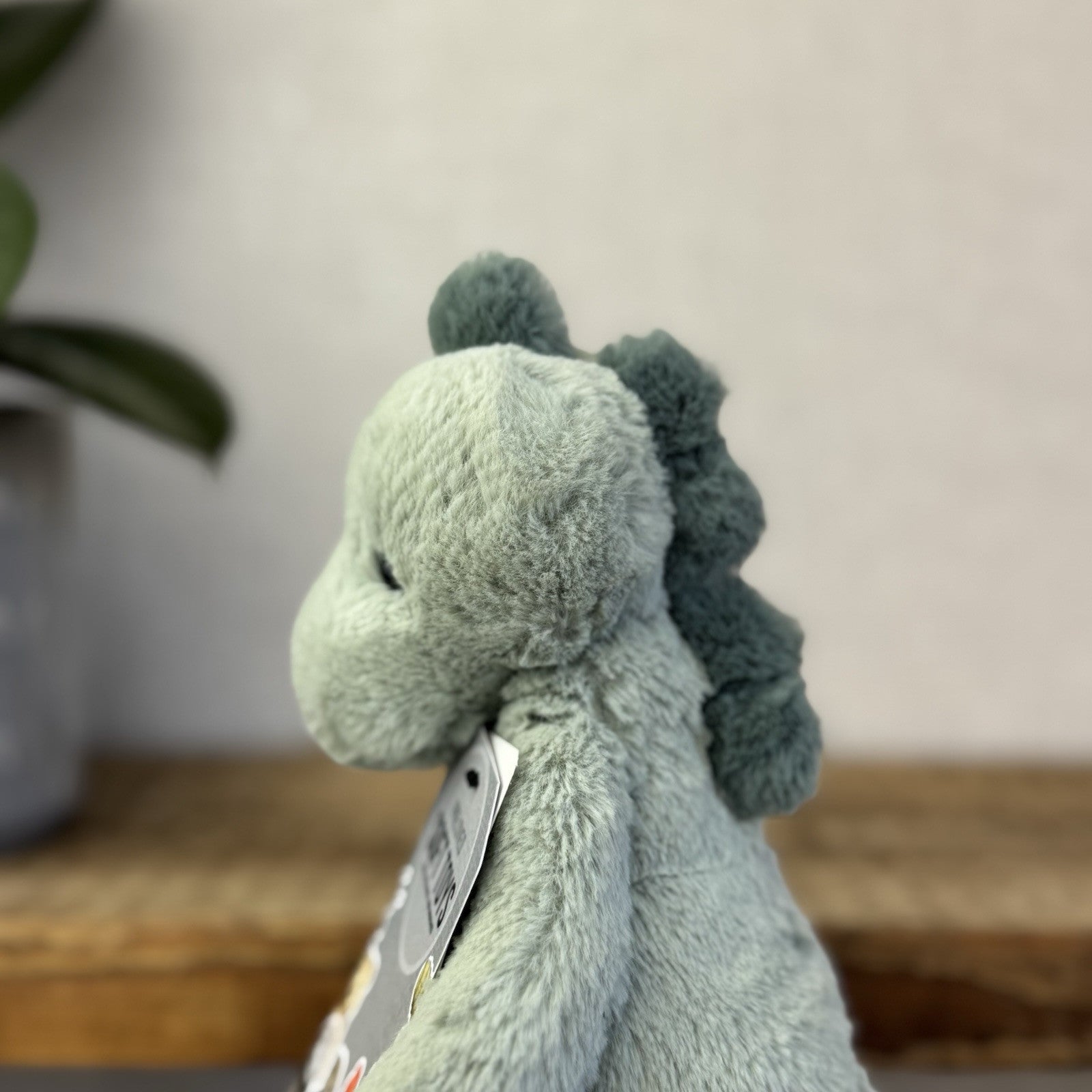 Jellycat Small Puffles Dinosaur - Small Light Green Super Soft Dino Plush 9" (2)