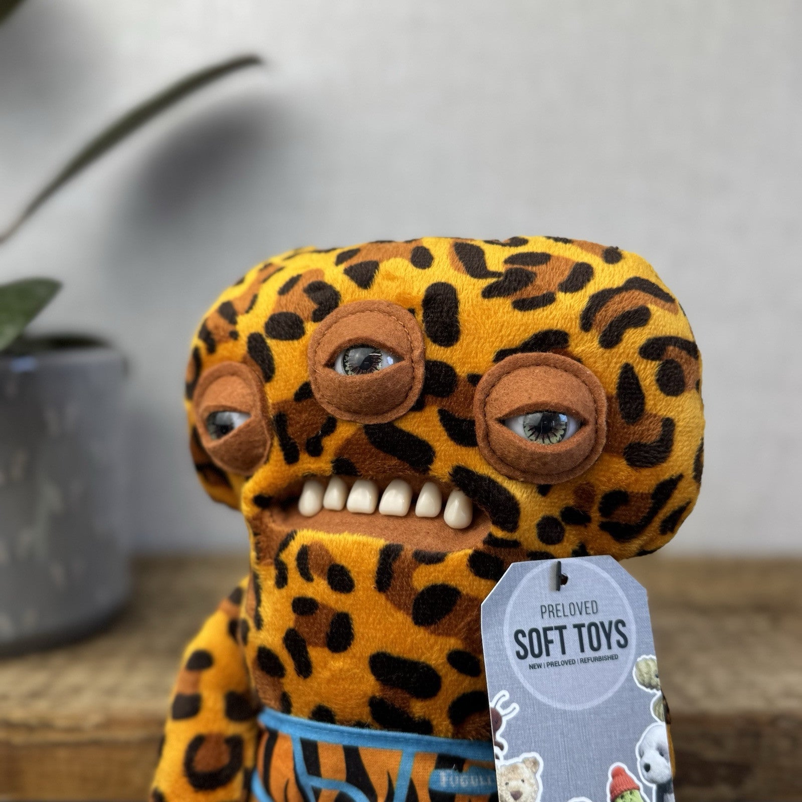 Fuggler Funny Ugly Monster Budgie Fuggler - Annoyed Alien Leopard Print Cute
