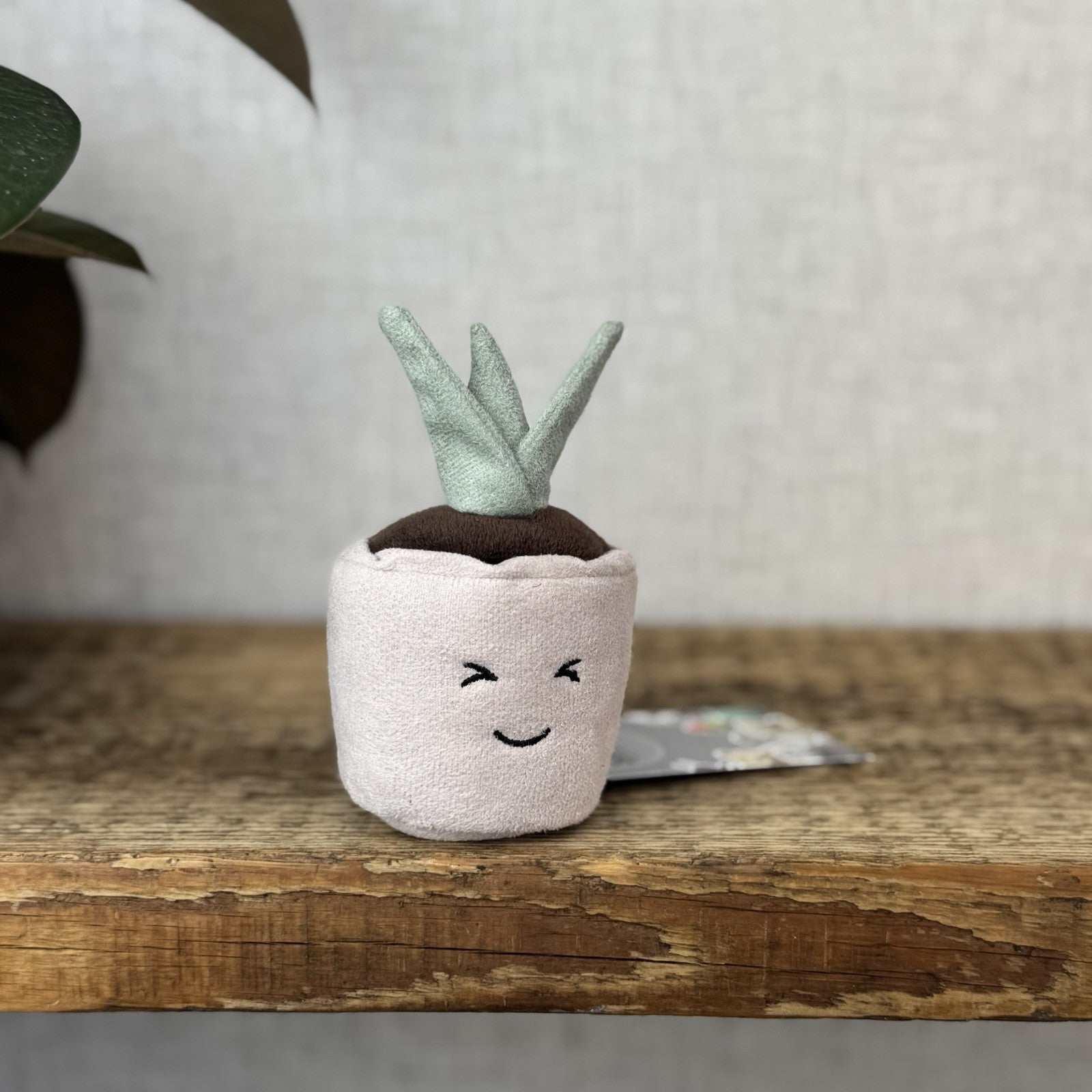 Jellycat Silly Seedling Laughing - Small Seedling Plant Pot Plush Display 4"