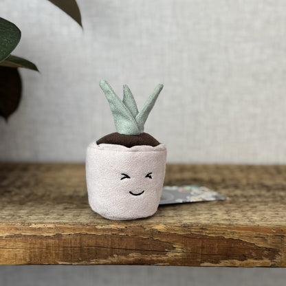 Jellycat Silly Seedling Laughing - Small Seedling Plant Pot Plush Display 4"