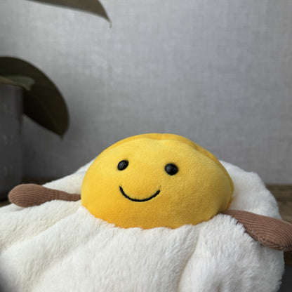 Jellycat Amuseable Fried Egg - Retired Egg Soft Toy Food Beanie Novelty Plush 8”