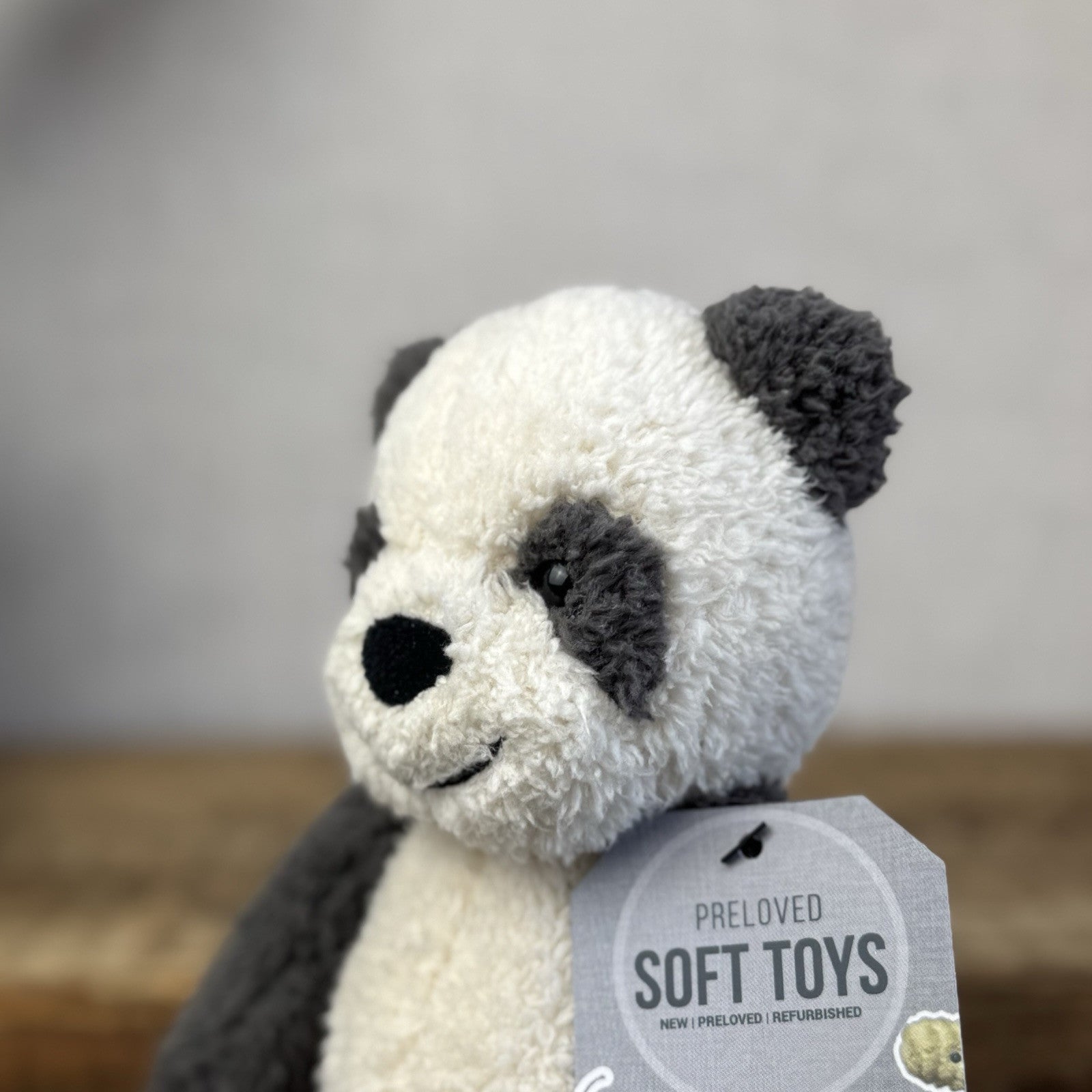 Jellycat Woogie Panda - Jellycat Panda Retired Texture Panda - Small Beanie 9”