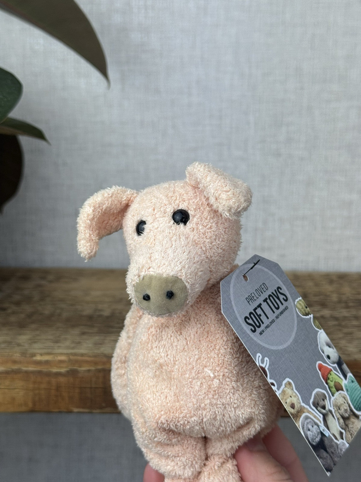 Jellycat Baby Bunglie Pig - Tiny Bunglie Pink Pig Vintage Old Collectible 7”