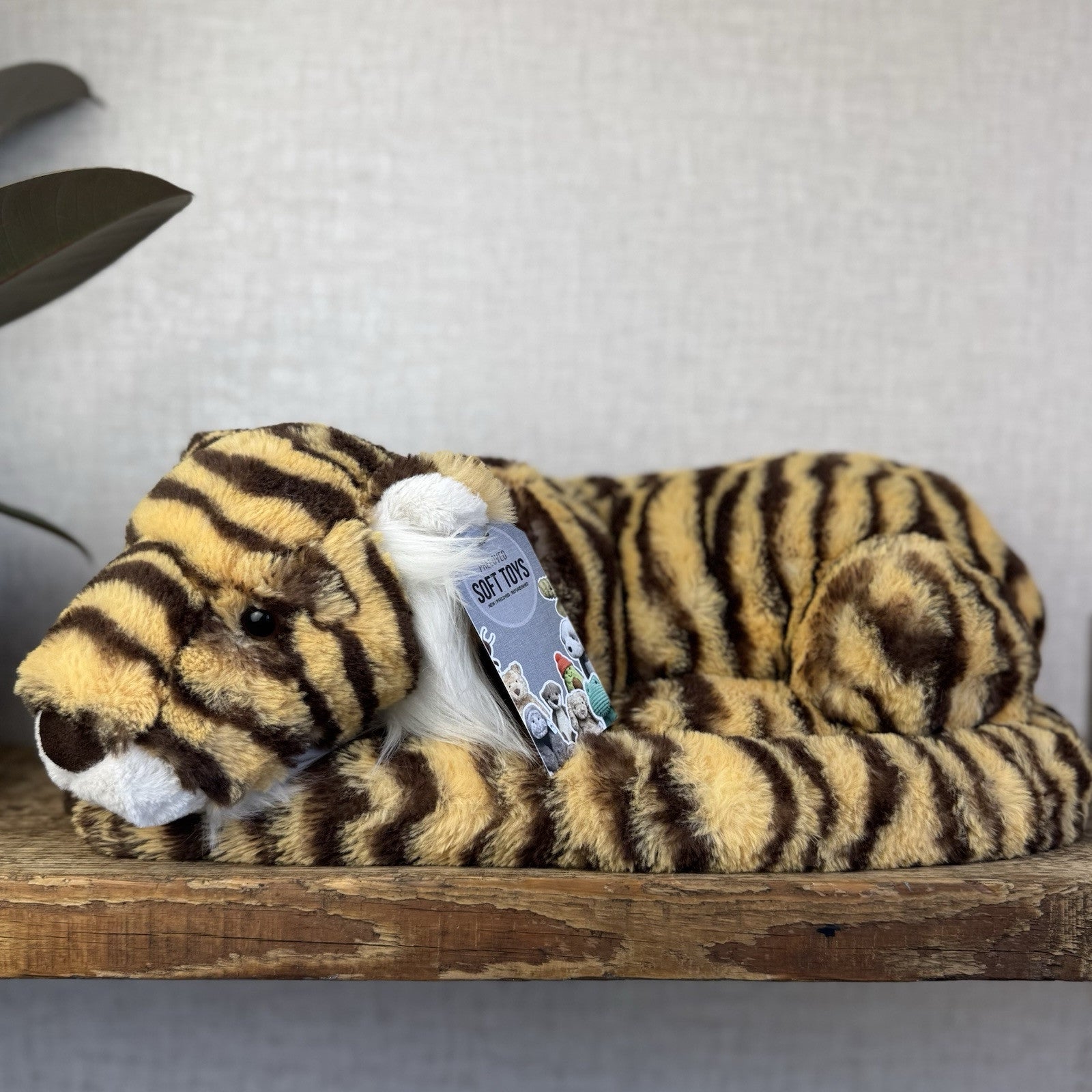 Jellycat Large Taylor Tiger - Large Laying Tiger Soft Toy Beanie Retired 18"