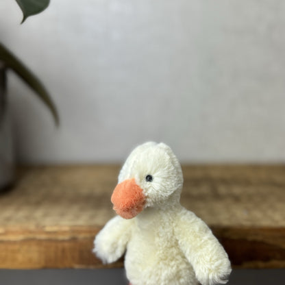 Jellycat Tiny Bashful Duckling - Tiny Yellow & Orange Duck Older Style Rare 5”