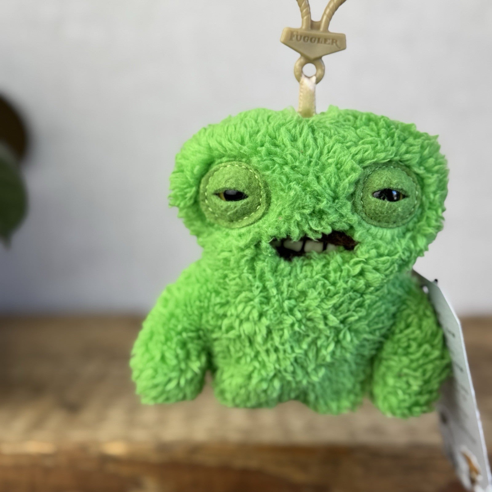 Fuggler Green Squidge Small Keyring  - Funny Ugly Monster Keyring Collectible