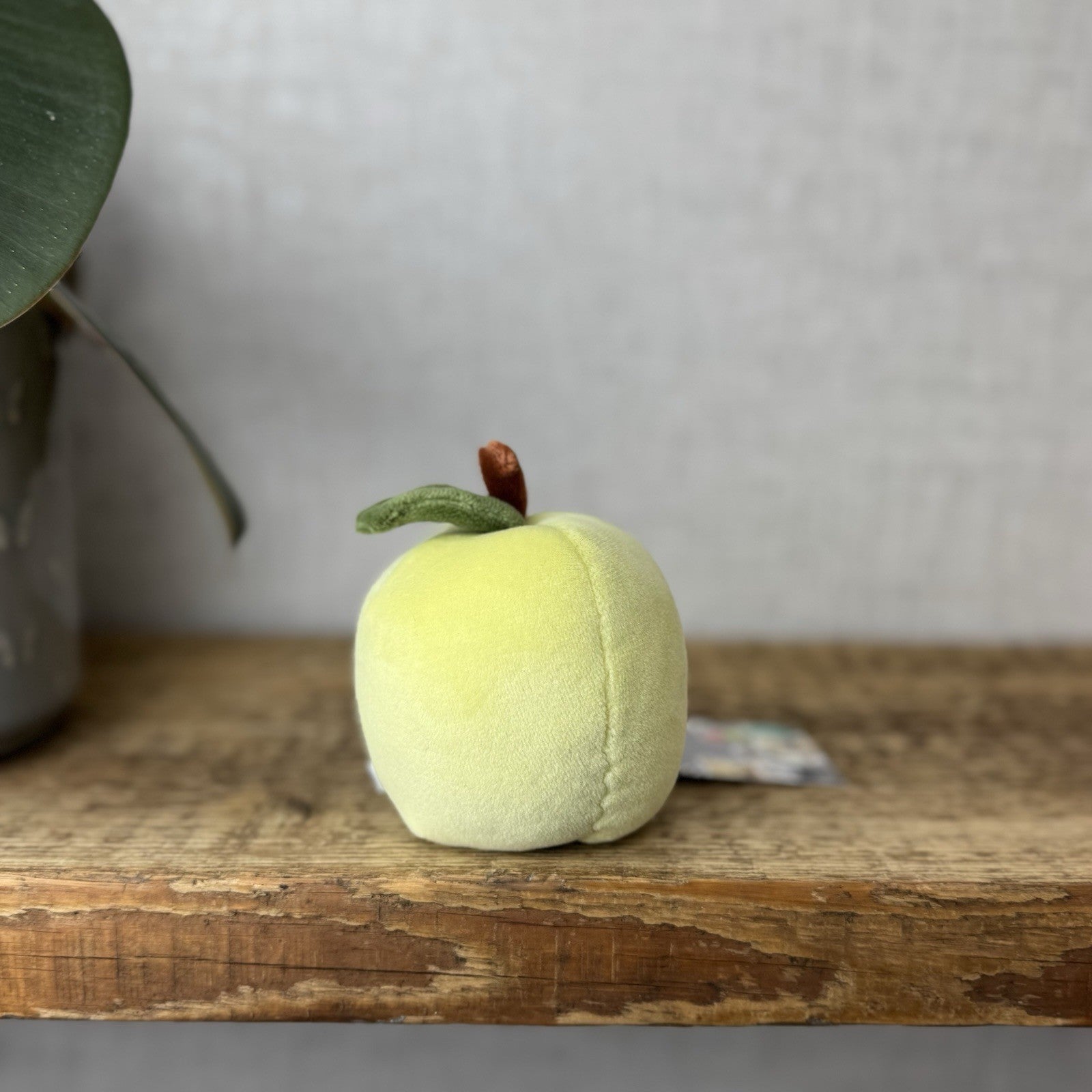 Jellycat Fabulous Fruit Apple - Green Apple Velour Play Food Soft Toy Beanie 4”