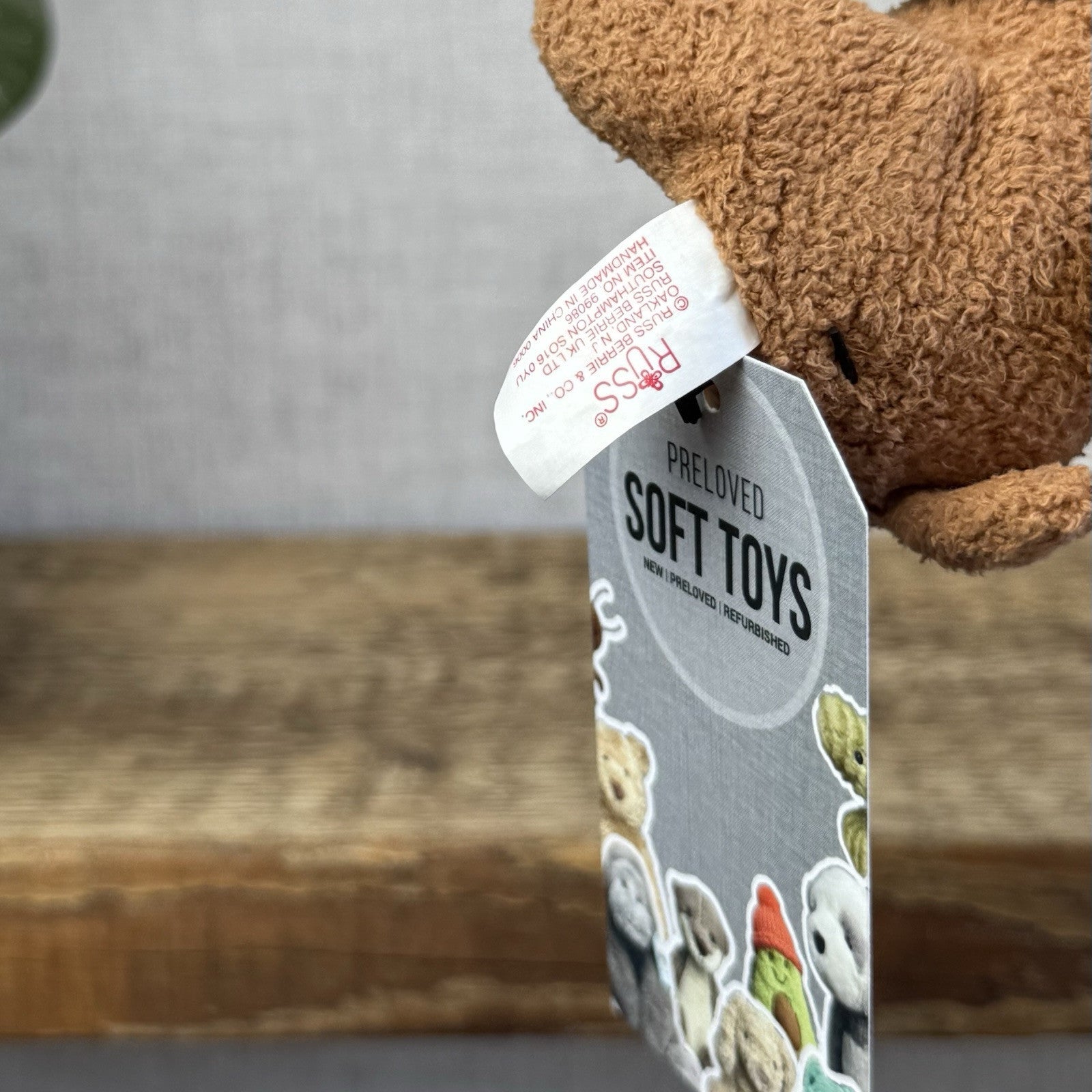 Russ Berrie & Co. Luv Pets Bailey - Floppy Puppy With Heart - Tiny Pocket Pal 4”