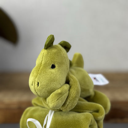 Jellycat My First Dino Soother - Green Velour Dinosaur Soother Small Soft Baby
