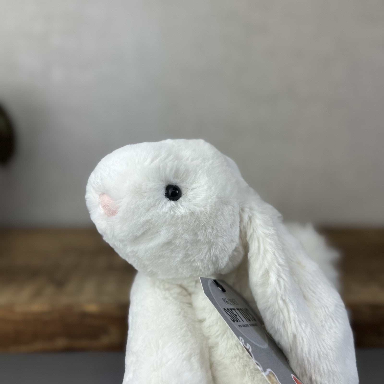 Jellycat SMALL White Smudge Bunny Rabbit - White Company White Bunny Smudge 10”