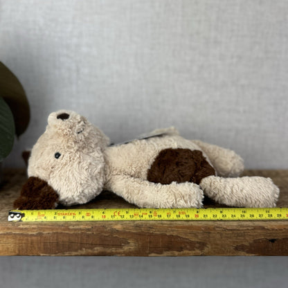 Jellycat Tuffet Dog - Medium Brown Beige Dog Plush Textured Soft Toy Retired 12"