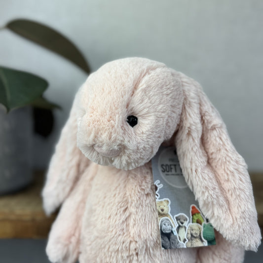 Jellycat Medium Bashful Blush Bunny - Pale Light Pink Rabbit 12” (#2)