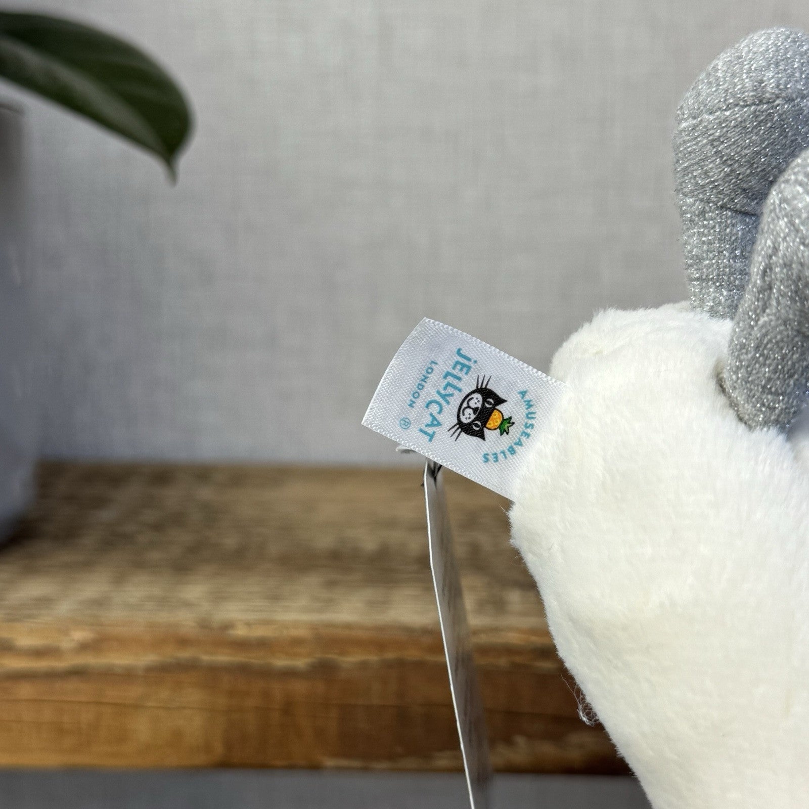 Jellycat Amuseable White Heart - Small Heart Pocket Pal - Small Heart Toy 4”