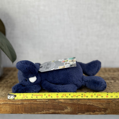 Jellycat Small Bashful Navy Elephant - Bashful Elephant Navy With Tusks NWOT 8"