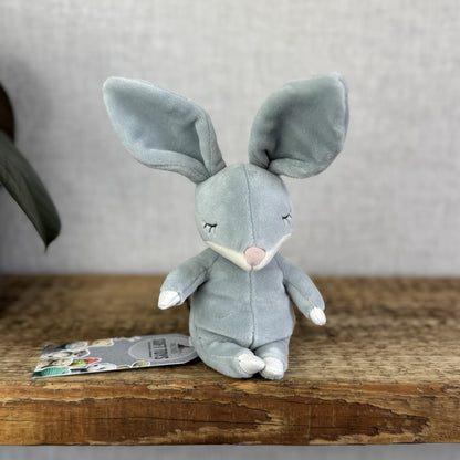 Jellycat Minikin Bunny Rabbit Grey - Tiny Small Velour Bunny Beanie Retired 6"