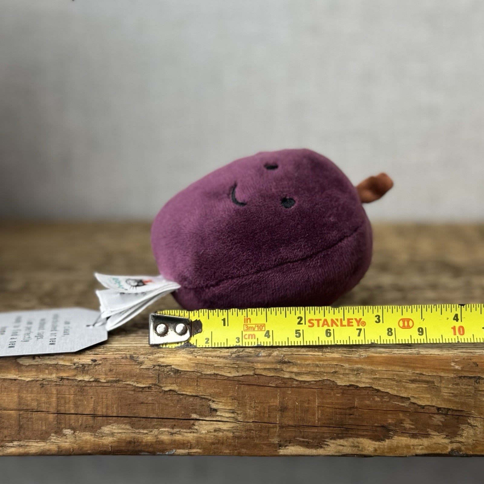 Jellycat Fabulous Fruit Plum - Small Purple Fruit Soft Toy Food Play Beanie 4”