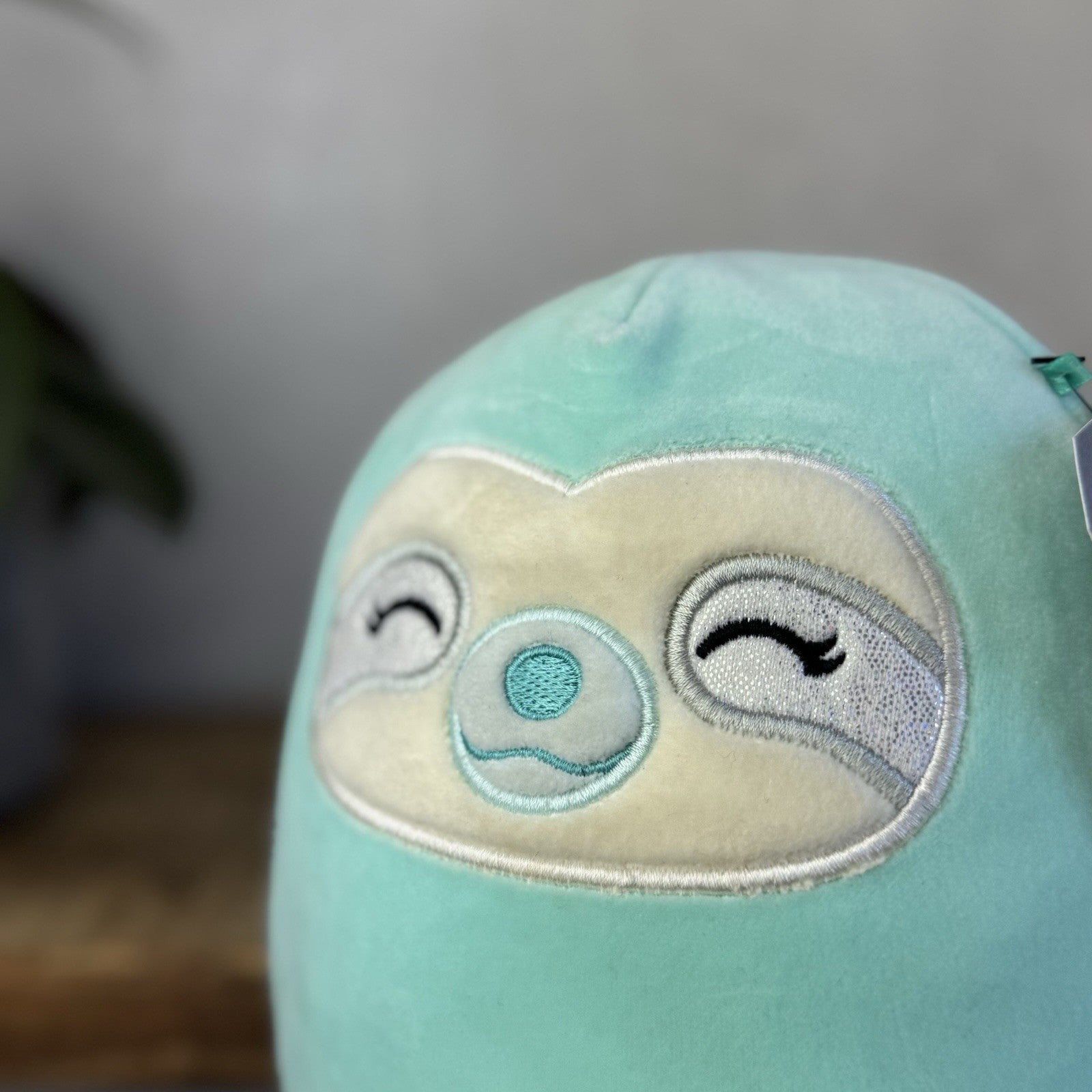 Squishmallow Aqua The Mint Sloth - Smiley Sloth Blue Squish Small Size Cute 7.5"