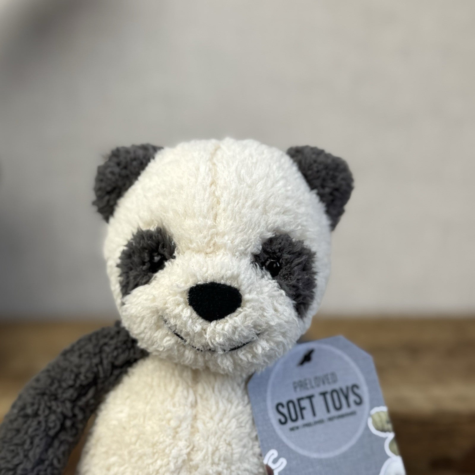 Jellycat Woogie Panda - Jellycat Panda Retired Texture Panda - Small Beanie 9”