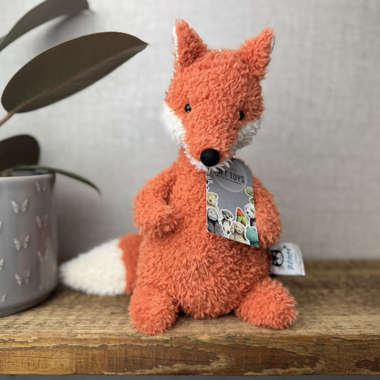 Jellycat Lupin Fox - Curly Texture Orange Fox Soft Toy Medium Retired 12”