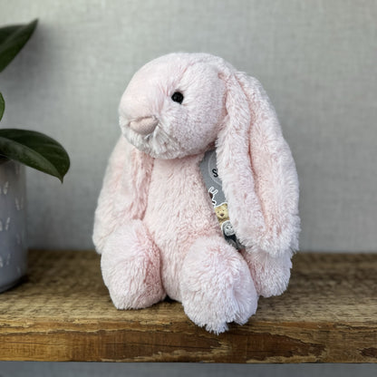 Jellycat Medium Bashful Pink Bunny - Light Pink Baby Pink Bunny Soft Toy 12” (2)
