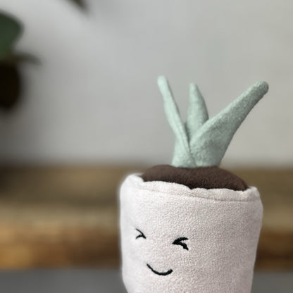 Jellycat Silly Seedling Laughing - Small Seedling Plant Pot Plush Display 4"