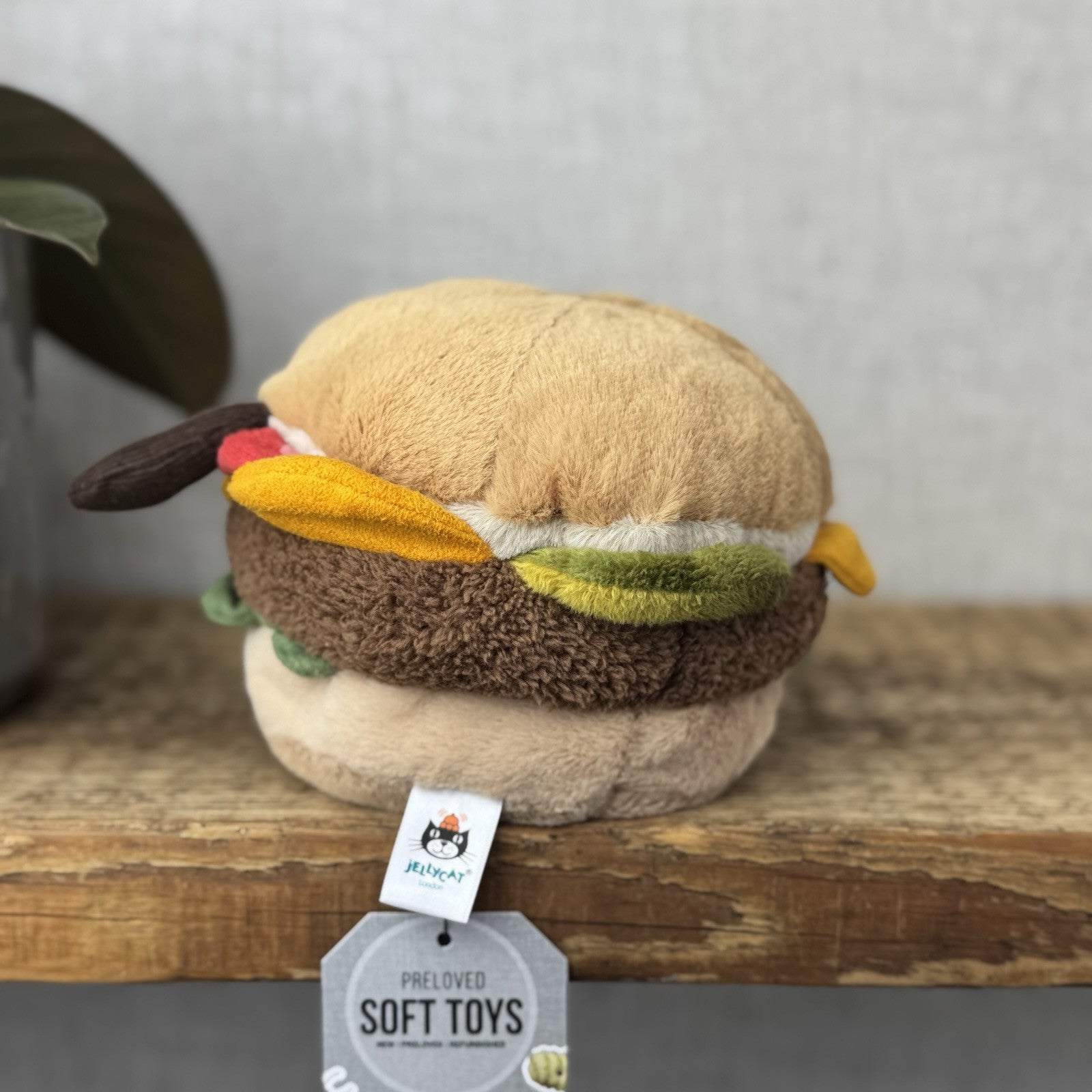 Jellycat Amuseable Burger Plush Soft Toy Food - Burger Beanie Plush Collectible