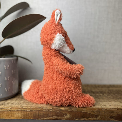 Jellycat Lupin Fox - Curly Texture Orange Fox Soft Toy Medium Retired 12”