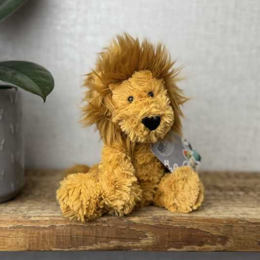 Jellycat Small Mumble Lion - Iggle Squiggle Orange Texture Jellycat Lion 9”