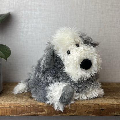 Jellycat Medium Truffles Chaucer Dog - Cream/Grey Floppy Dog Pillow Retired 14”