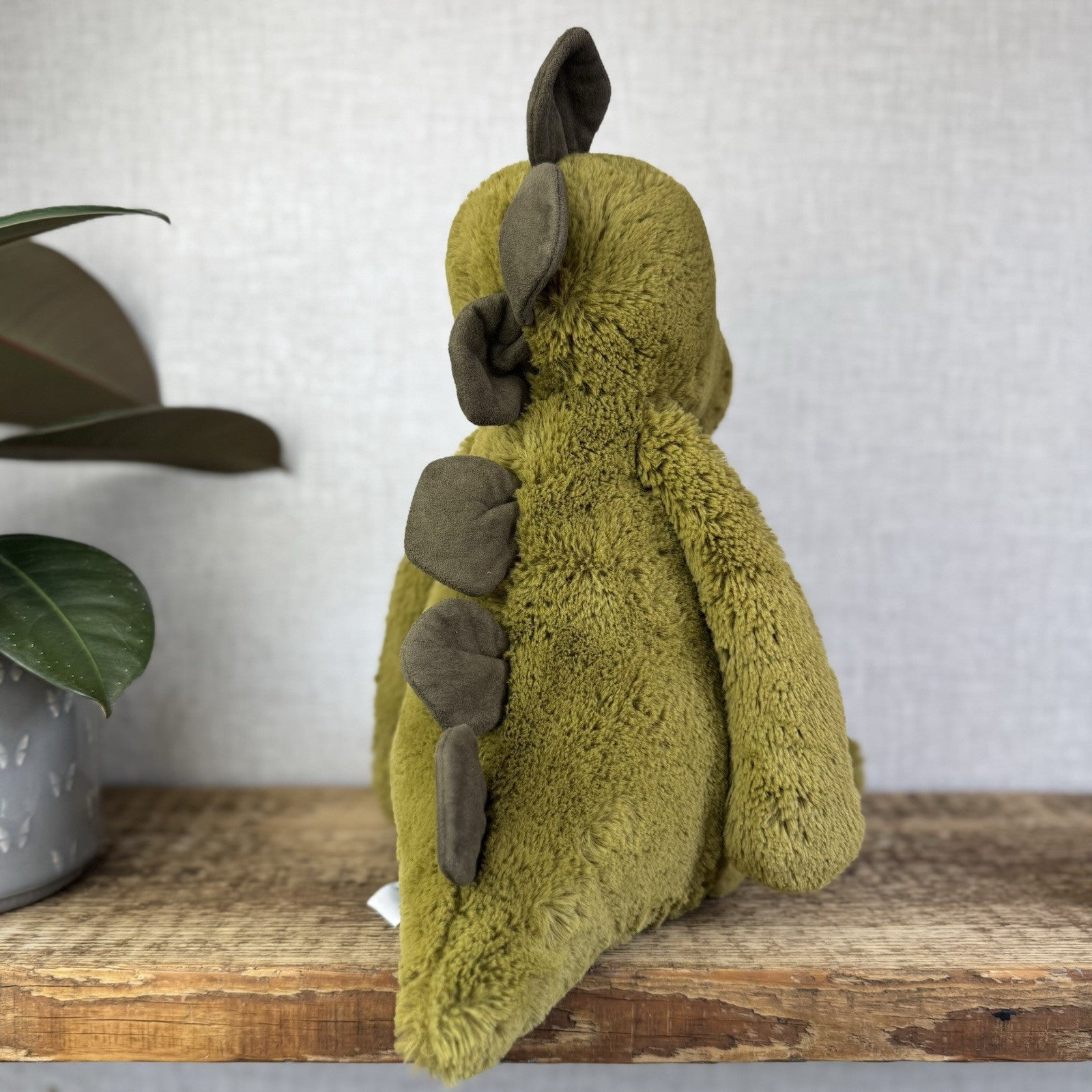 Jellycat Large Bashful Dinosaur - Large Dark Green Dinosaur Retired 16"