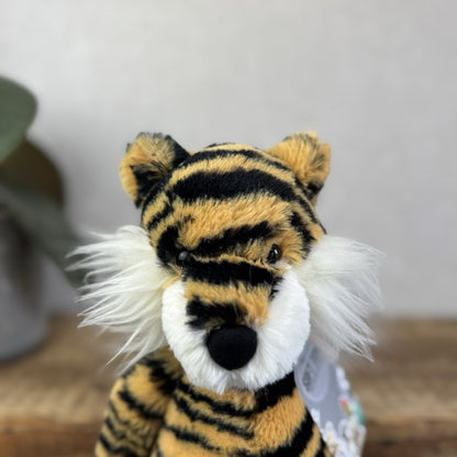 Jellycat Medium Bashful Tiger - Orange/white Tiger Old Style Jellycat Beanie 12”