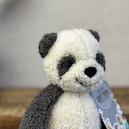 Jellycat Woogie Panda - Jellycat Panda Retired Texture Panda - Small Beanie 9”