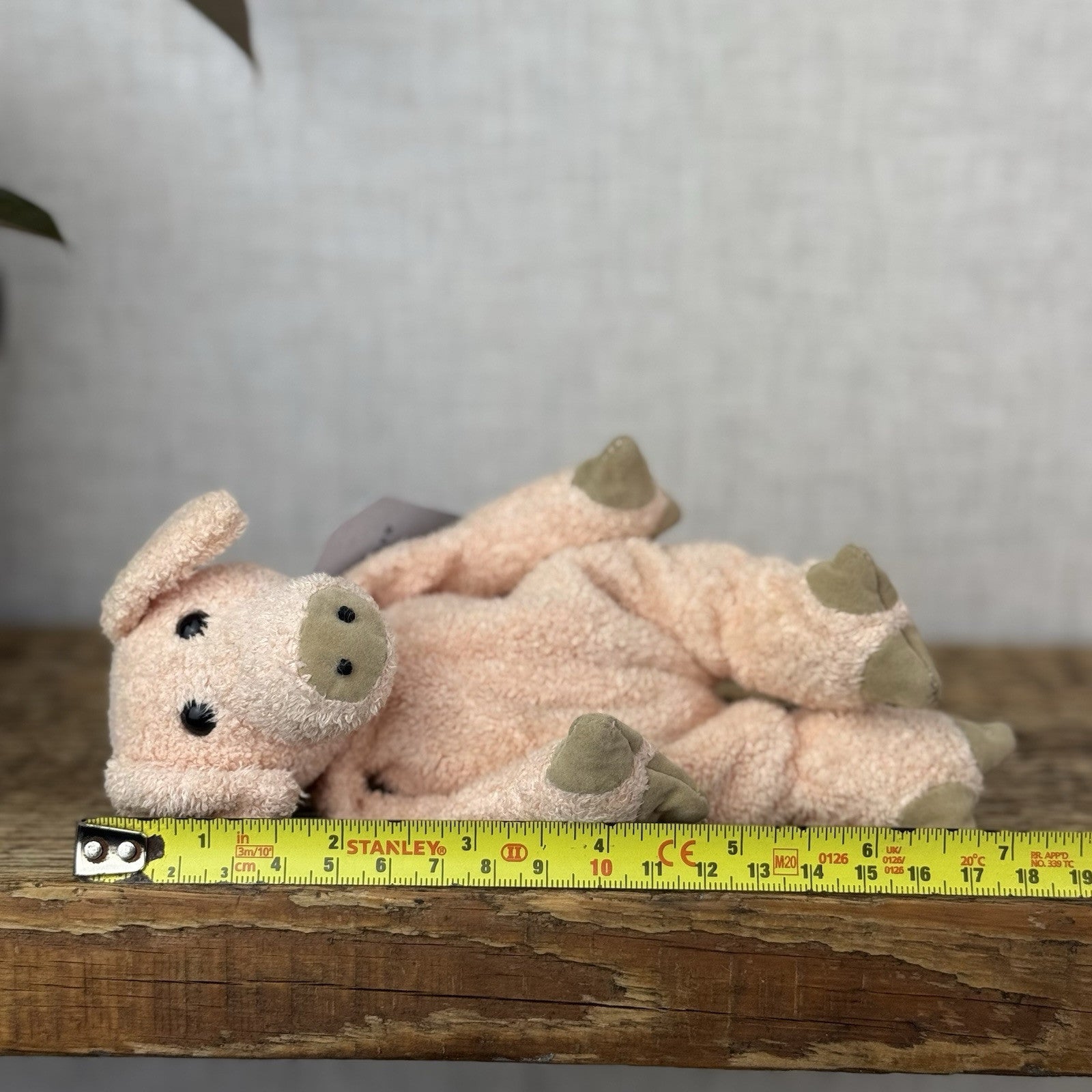 Jellycat Baby Bunglie Pig - Tiny Bunglie Pink Pig Vintage Old Collectible 7”